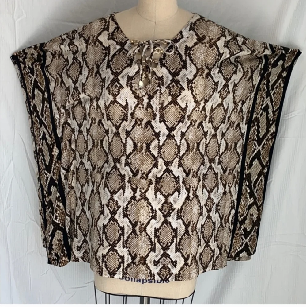 Michael kors snake‎ print silky caftan tunic